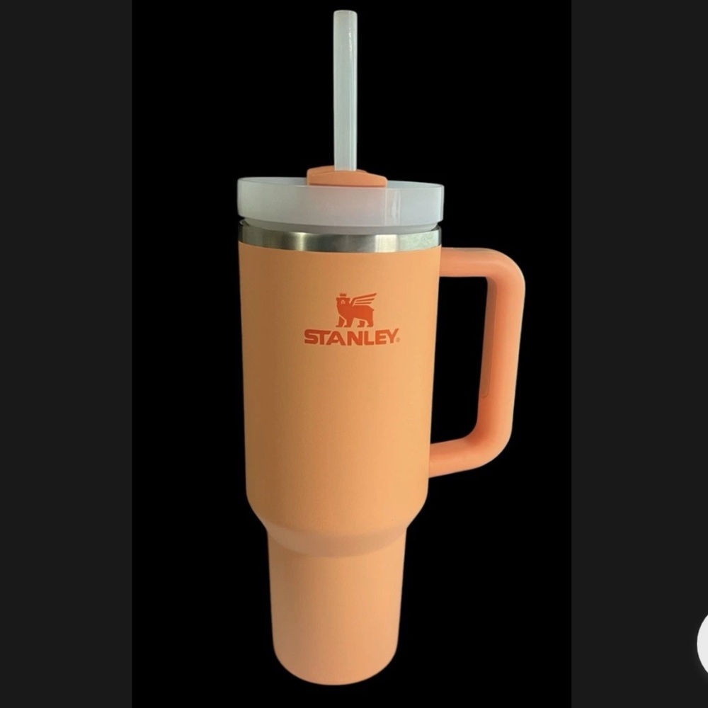 Stanley 40 Oz Tumbler Lid and Straw Grapefruit? Coral Peach Insulated Travel - Picture 2 of 7